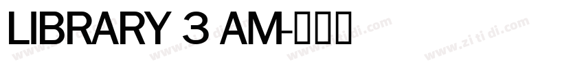 LIBRARY 3 AM字体转换